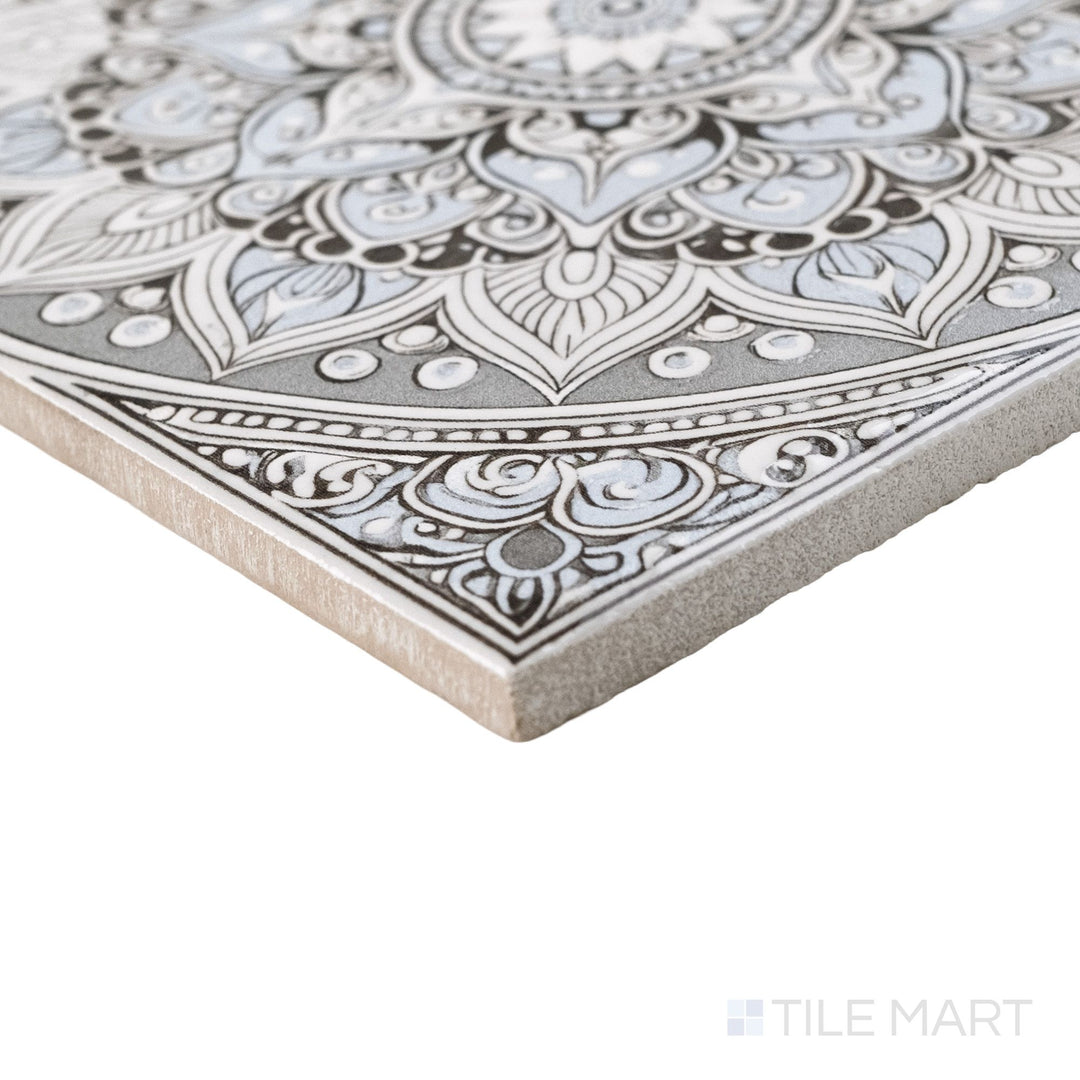 Calypso Bombay Silver 5 6X6 Glossy Porcelain Tile