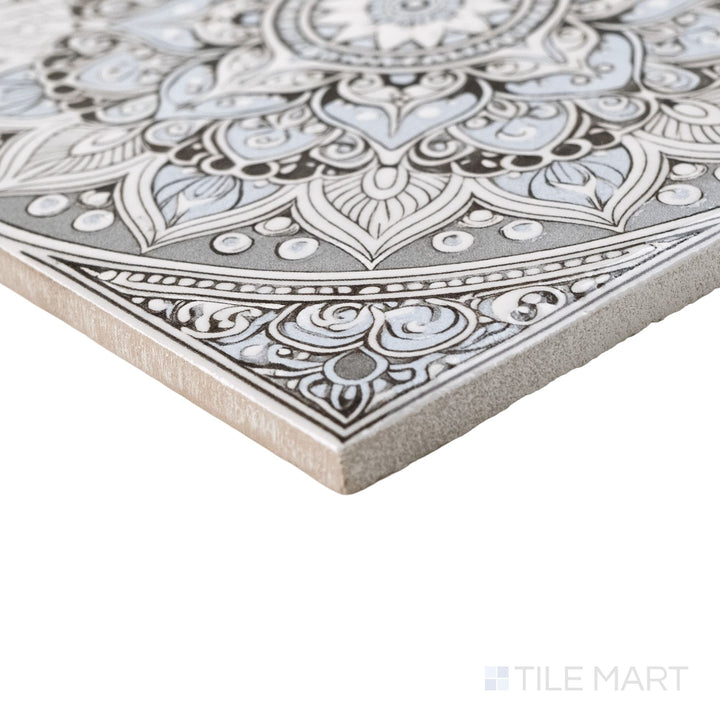 Calypso Bombay Silver 5 6X6 Glossy Porcelain Tile