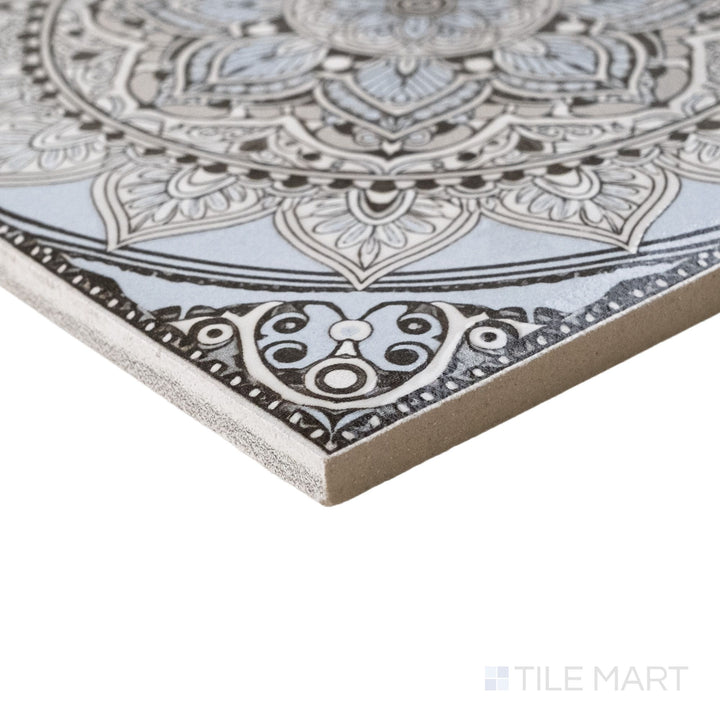 Calypso Bombay Silver 20 6X6 Glossy Porcelain Tile
