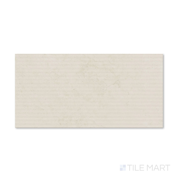 Kave Plisse 3D Deco Ivory 24X48 Matte Porcelain Tile