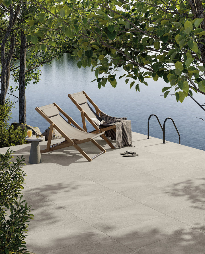 Landscape Pavers New England Ivory 24X48 Grip Porcelain