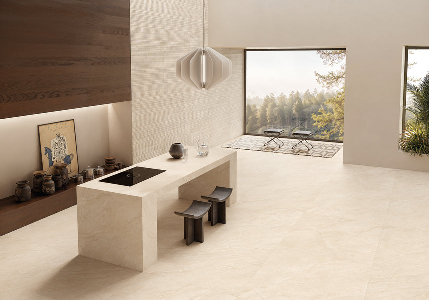 The matte finish gives Pietra Di Orosei Corda a clean quality across its surface.