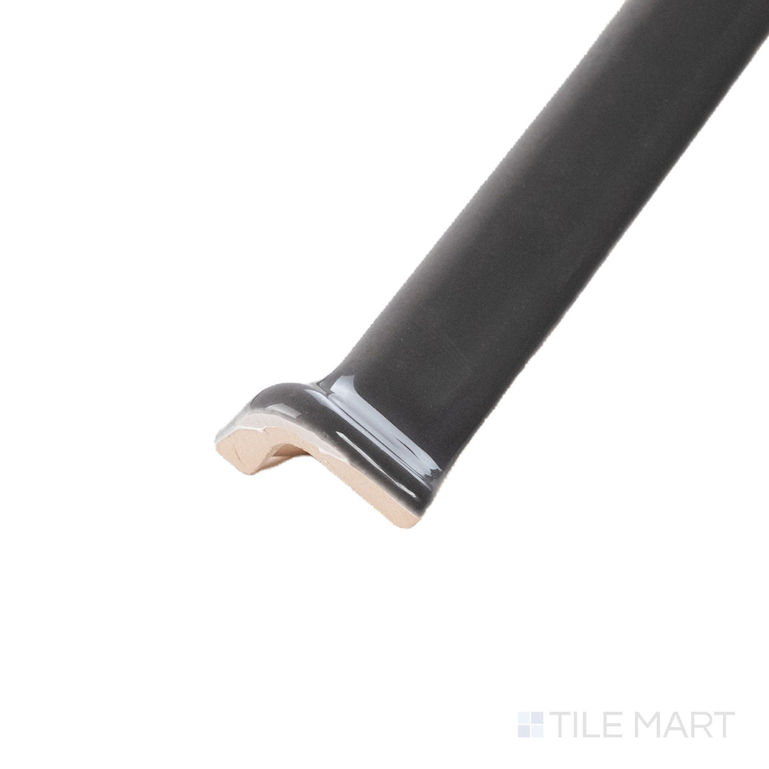 Sanitary Cove Base Dark Gray 1X6 Glossy Ceramic Outside Corner