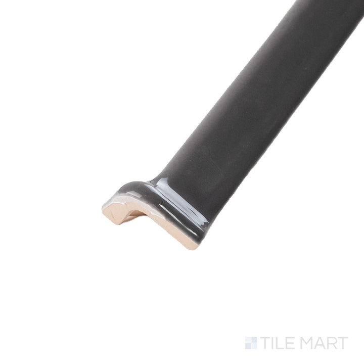 Sanitary Cove Base Dark Gray 1X6 Glossy Ceramic Outside Corner