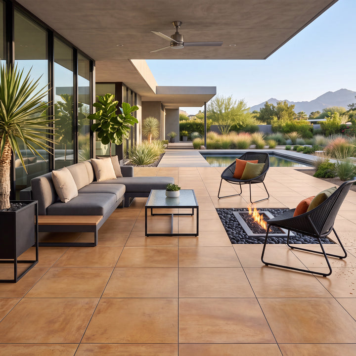 Terracotta Italian Saltillo Mustard 16X16 Polished Porcelain Tile
