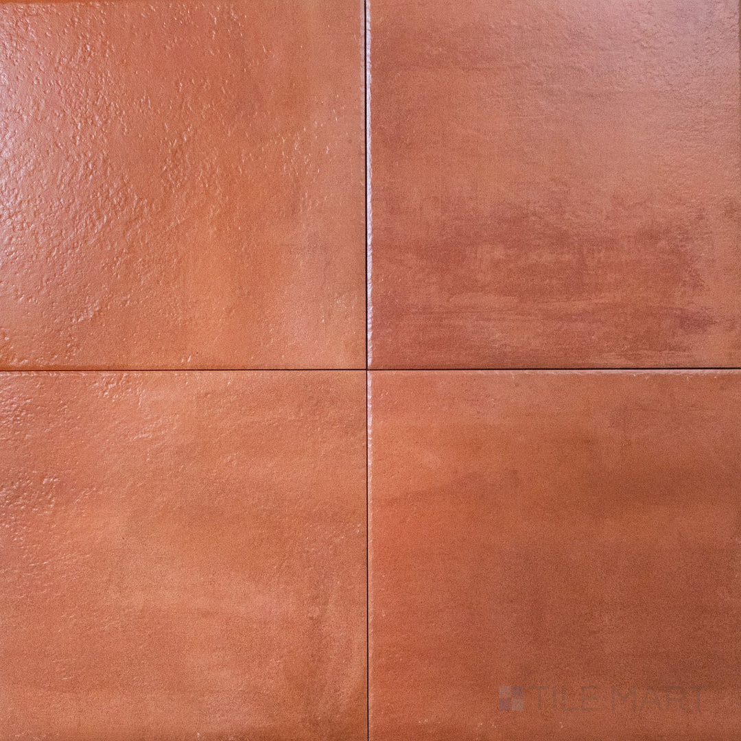 Terracotta Italian Saltillo Terra Cotta 16X16 Polished Porcelain Tile