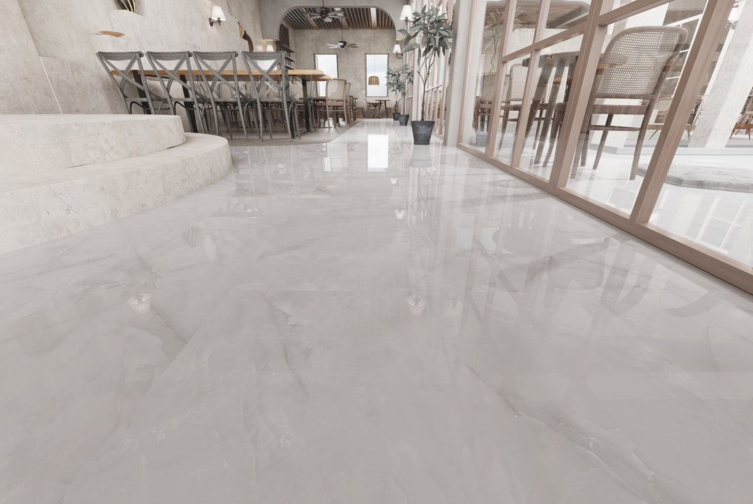 Roma Dozza White 24X48 Polished Porcelain Tile