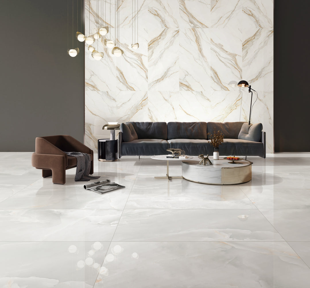 Roma Carrara Gold 24X48 Polished Porcelain Tile