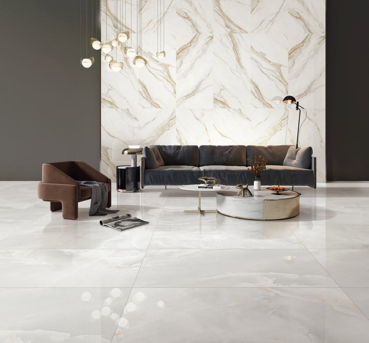 Roma Carrara Gold 24X48 Polished Porcelain Tile