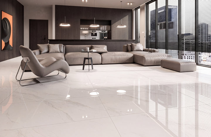 Roma Calacatta Rome  24X48 Polished Porcelain Tile