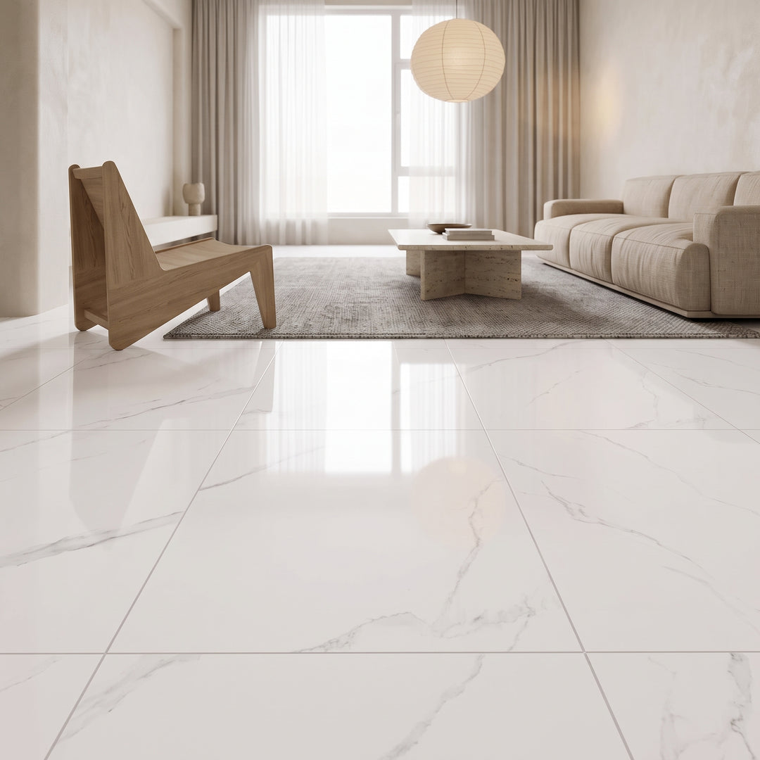Roma Statuario 24X48 Polished Porcelain Tile
