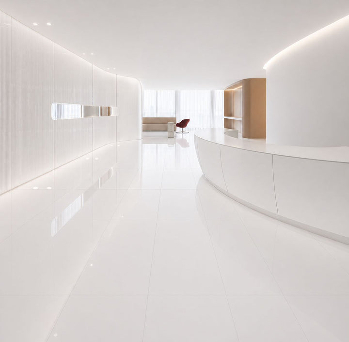 Roma Nevado Pure White 24X48 Polished Porcelain Tile