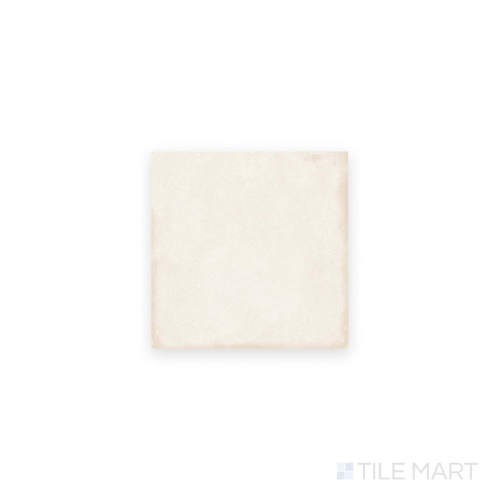 Top view of Amuri Avorio 8x8 Matte Porcelain Tile featuring a soft ivory tone and smooth matte finish ideal for neutral, modern floors or walls.