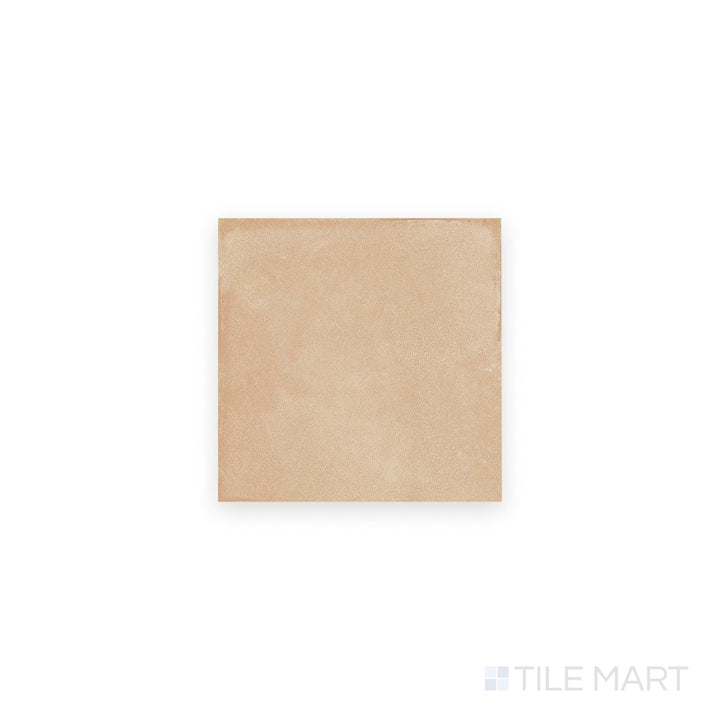 Flat lay of Amuri Biscotto 8x8 Matte Porcelain Tile with a warm biscuit-colored surface and subtle texture, perfect for inviting, earthy spaces.
