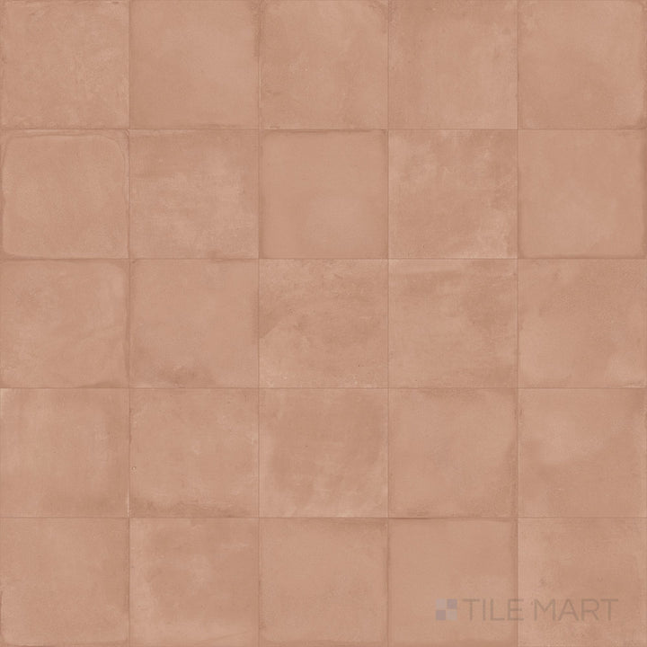 This overview image of the Amuri Cotto 8x8 Matte Porcelain Tile emphasizes its rich terracotta tone and natural matte appearance, perfect for rustic or Mediterranean-inspired interiors.