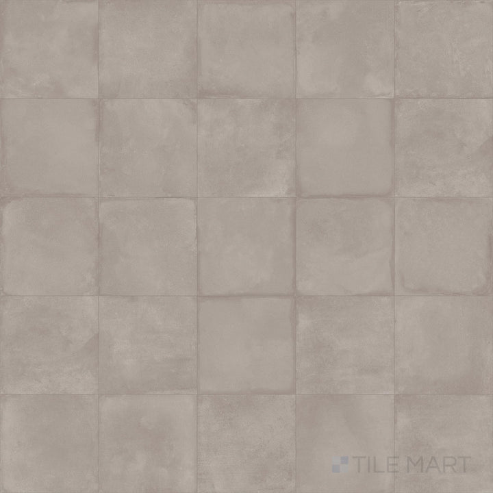 Designed with a soft gray palette, the Amuri Grigio 8x8 Matte Porcelain Tile is shown in an overview that reflects its modern tone and smooth matte porcelain surface.