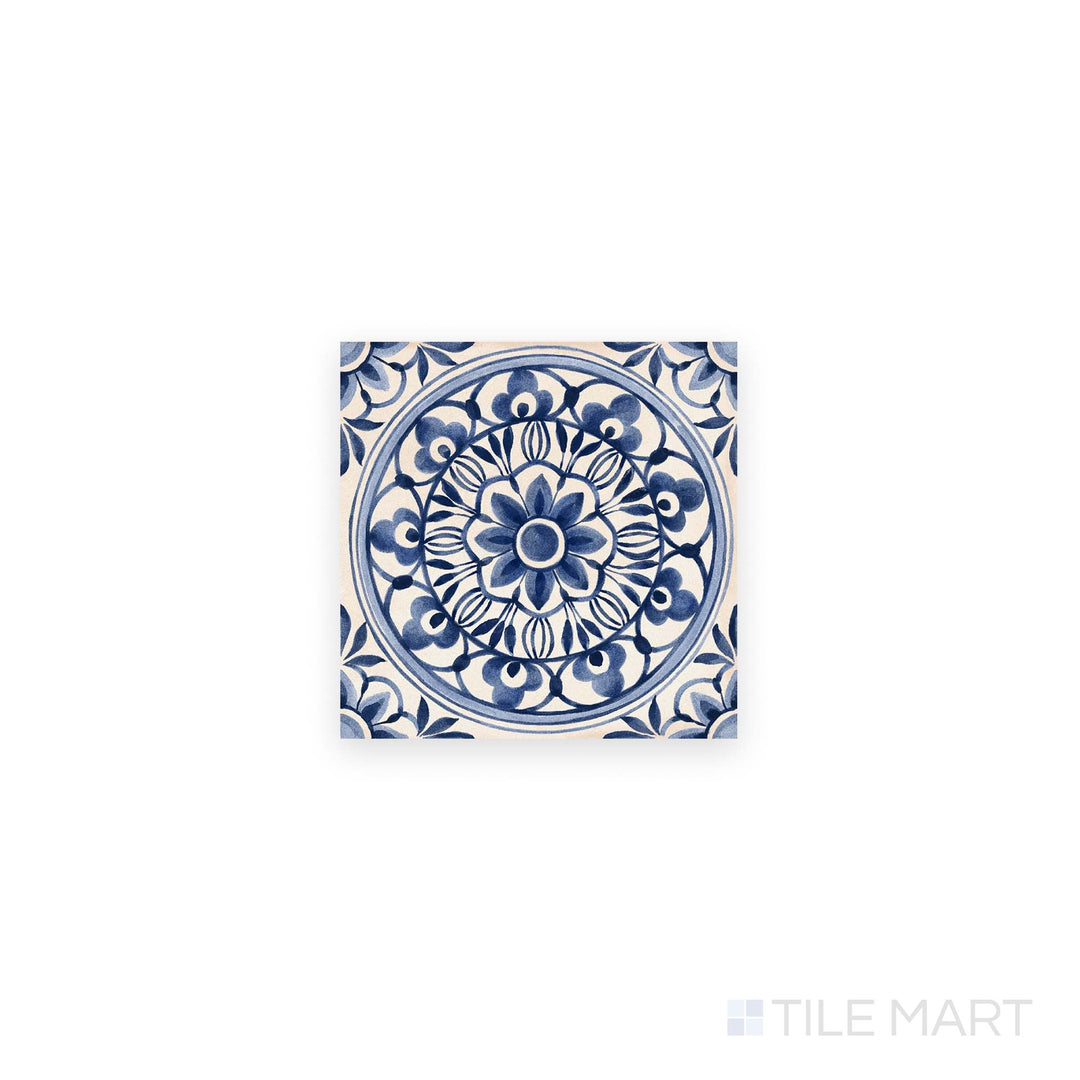 Direct view of Amuri Decoro Pizzo Avorio 8x8 Matte Porcelain Tile showcasing lace-inspired patterning on a soft ivory base with a matte finish.