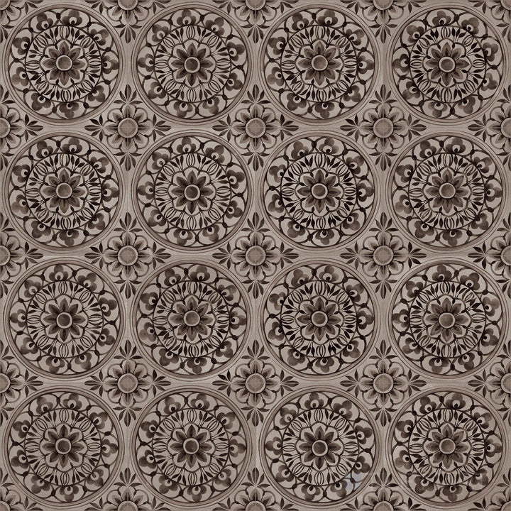 Styled with a vintage lace motif, the Amuri Decoro Pizzo Grigio 8x8 Matte Porcelain Tile overview highlights its soft gray tone and intricate matte-printed design.