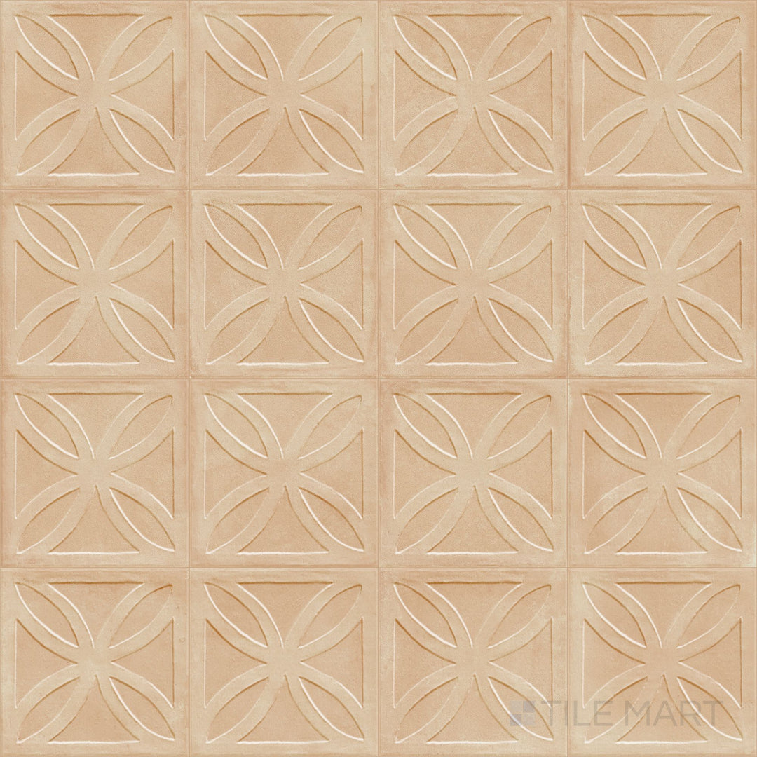 This overview of the Amuri Struttura 3D Gelosia Biscotto 8x8 Matte Porcelain Tile brings attention to its biscuit-toned 3D surface, offering depth and texture in a modern matte look.