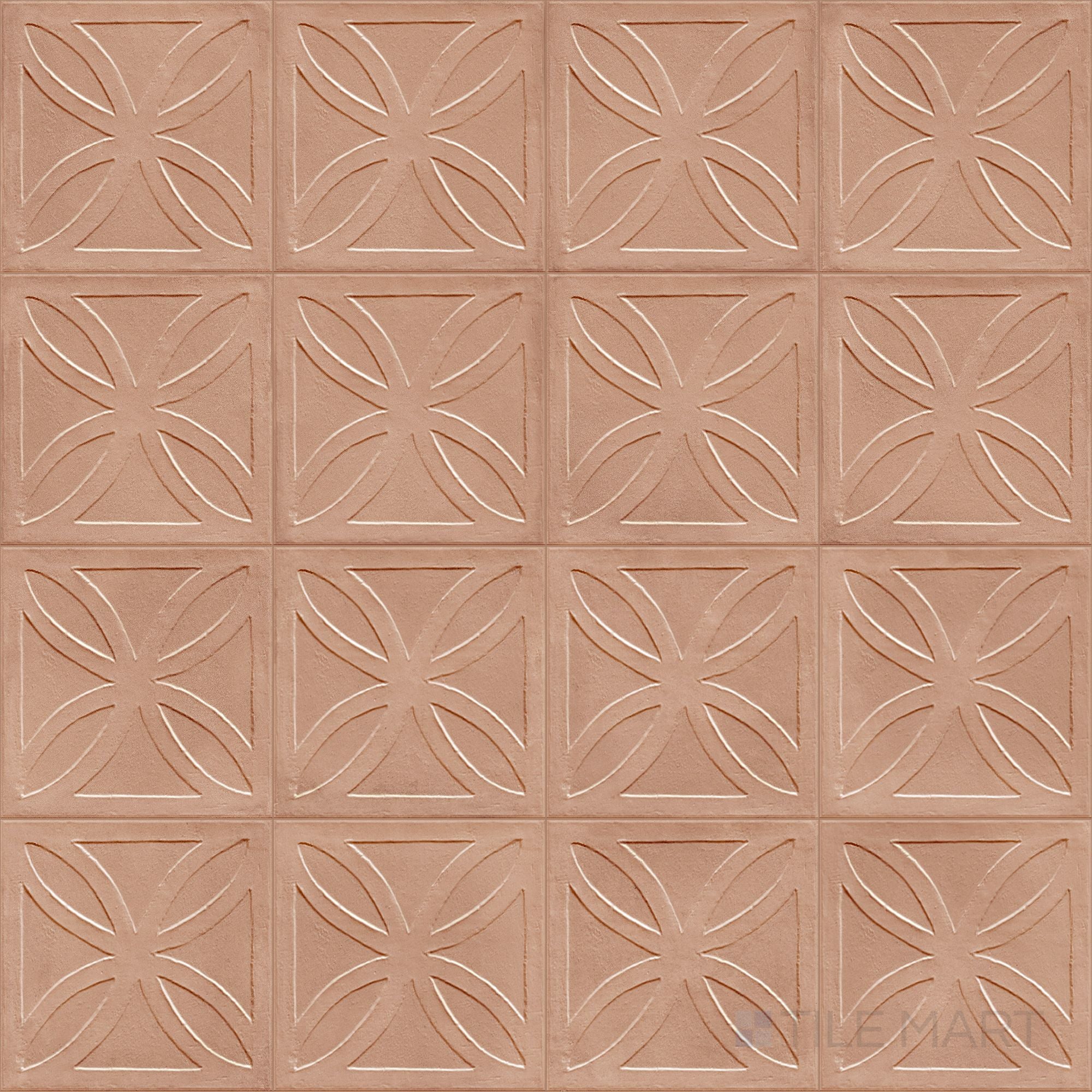 Amuri Struttura 3D Gelosia Cotto 8X8 Matte Porcelain – Tilemart