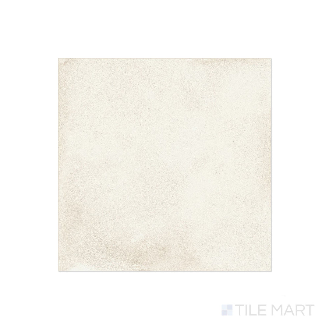 Top view of Amuri Avorio 24x24 Matte Porcelain Tile featuring a creamy ivory tone and smooth matte surface ideal for soft, neutral interiors.