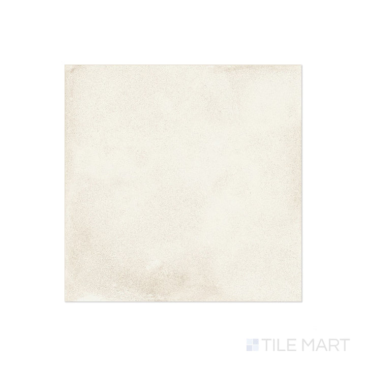 Top view of Amuri Avorio 24x24 Matte Porcelain Tile featuring a creamy ivory tone and smooth matte surface ideal for soft, neutral interiors.