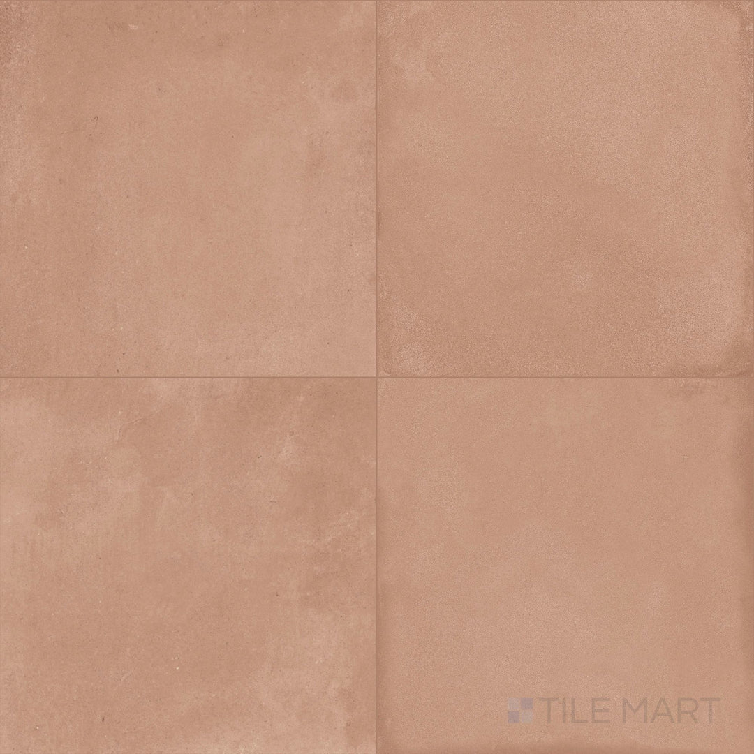 Amuri Cotto 24x24 Matte Porcelain Tile is featured in a full-view layout highlighting its earthy terracotta hue and understated surface, suited for rustic or traditional settings.