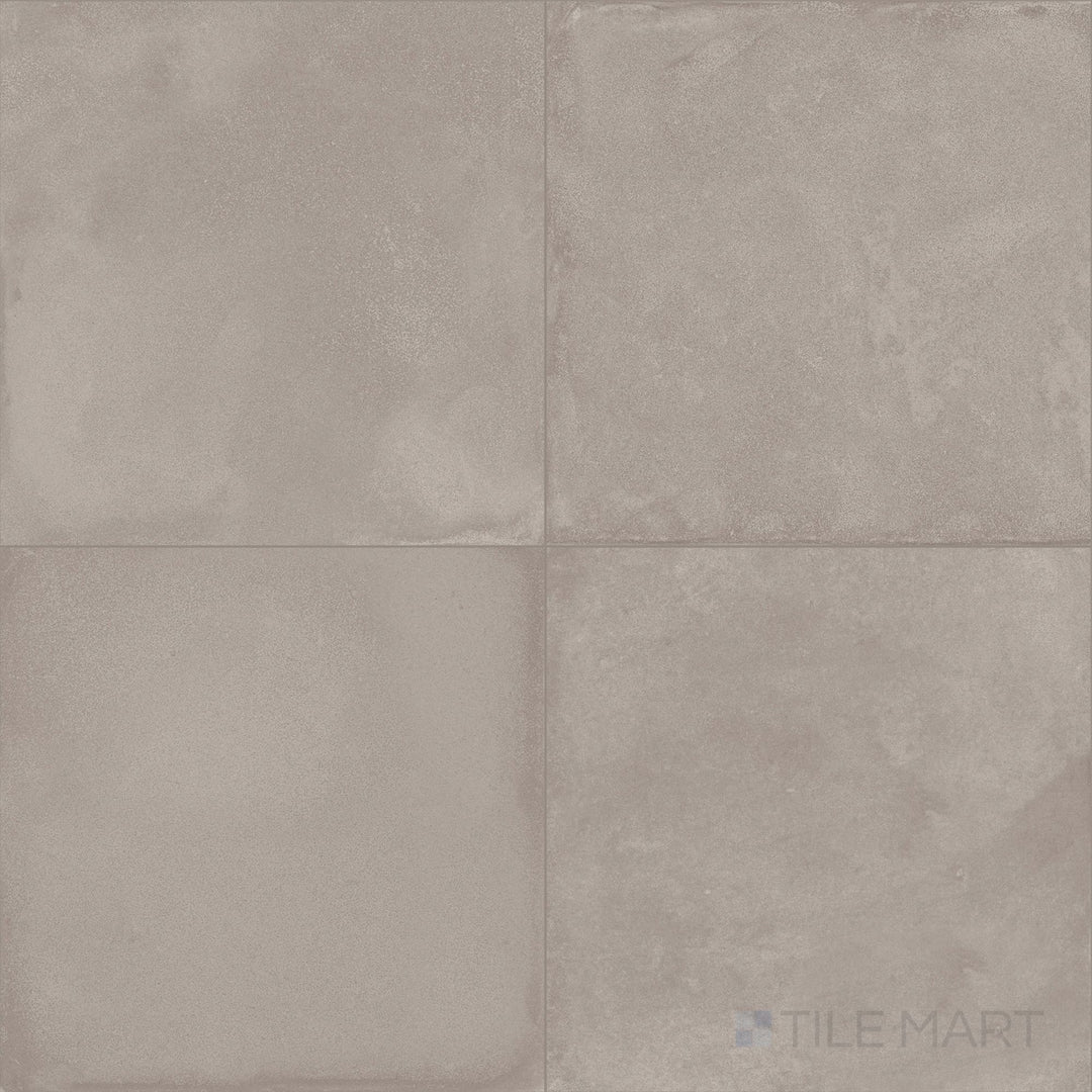In this overview image, the Amuri Grigio 24x24 Matte Porcelain Tile presents a cool gray tone and clean, matte texture that complement modern and industrial interiors.