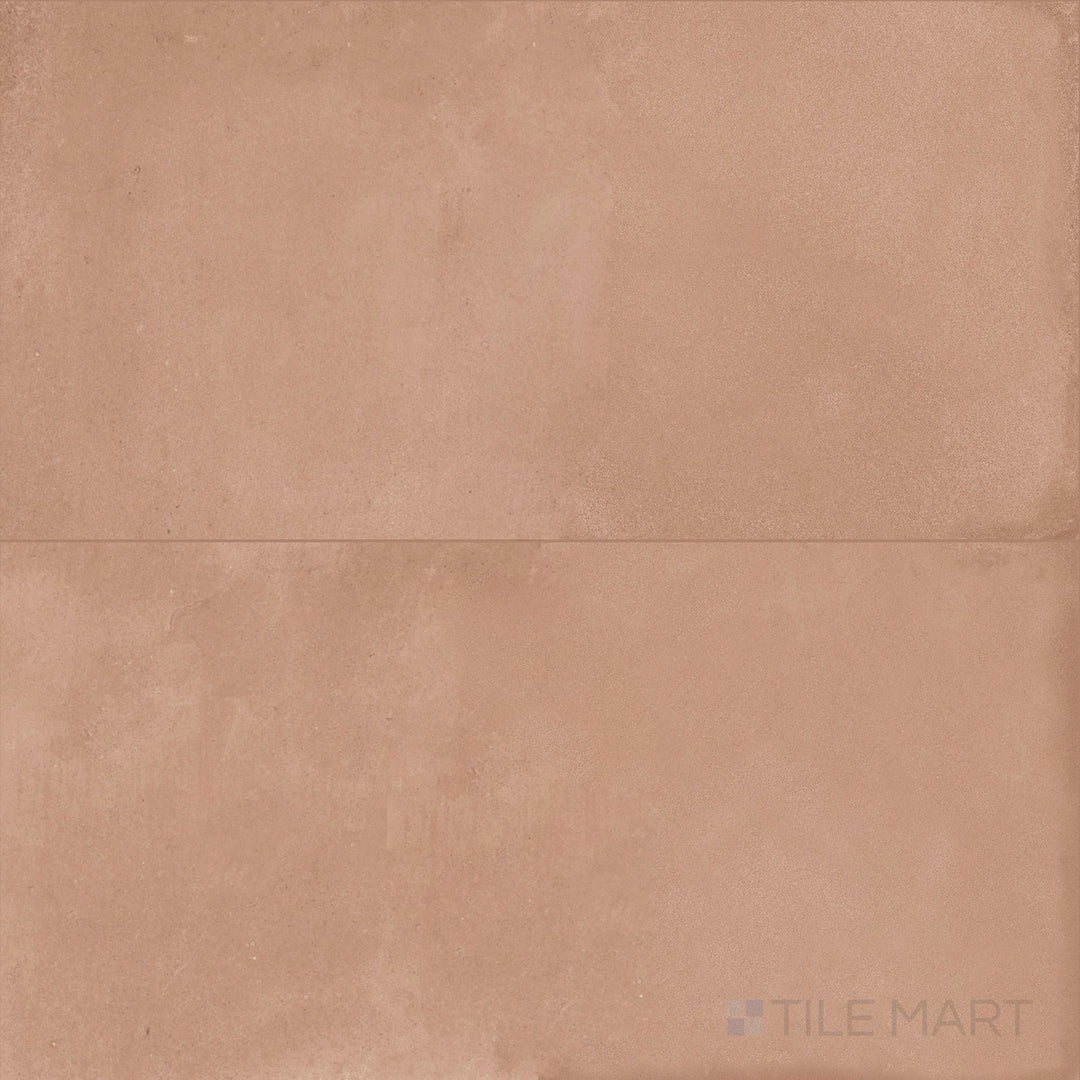 This overview of the Amuri Cotto 24x48 Matte Porcelain Tile displays its bold terracotta-inspired tone and wide slab design, offering a natural, grounded look for interior spaces.