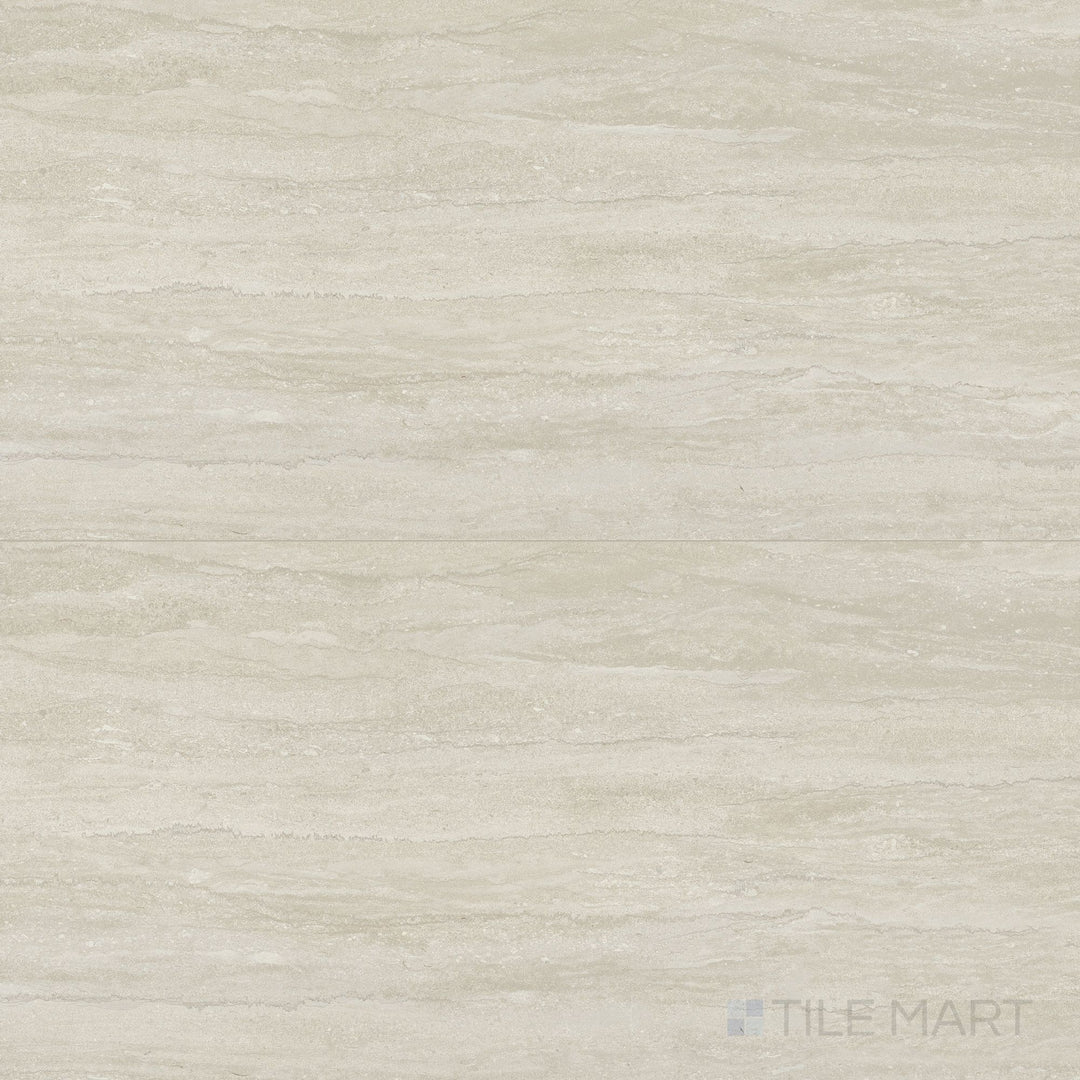 Overview shot of Dorset Vein Cut Beige 24x48 Matte Porcelain Tile featuring neutral beige tones, horizontal veining, and a smooth matte surface in a large rectangular format.