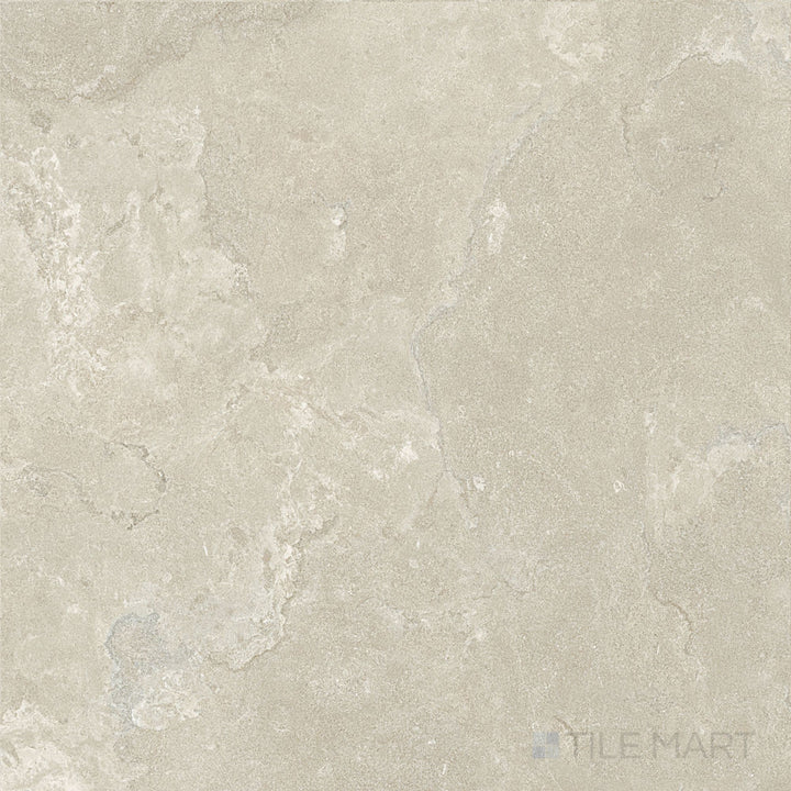 Overview shot of Dorset Cross Cut Beige 48x48 Matte Porcelain Tile with a warm stone-inspired base, cross-cut veining, and matte finish suitable for minimalist or transitional designs.