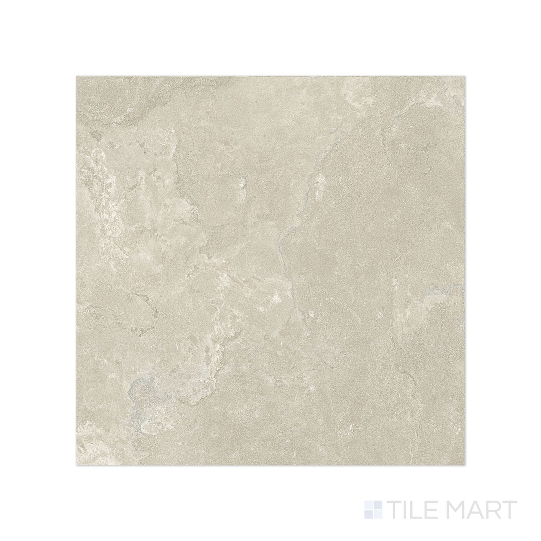 Plan view of Dorset Cross Cut Beige 48x48 Matte Porcelain Tile showcasing warm beige cross-cut patterns in a natural matte porcelain texture.