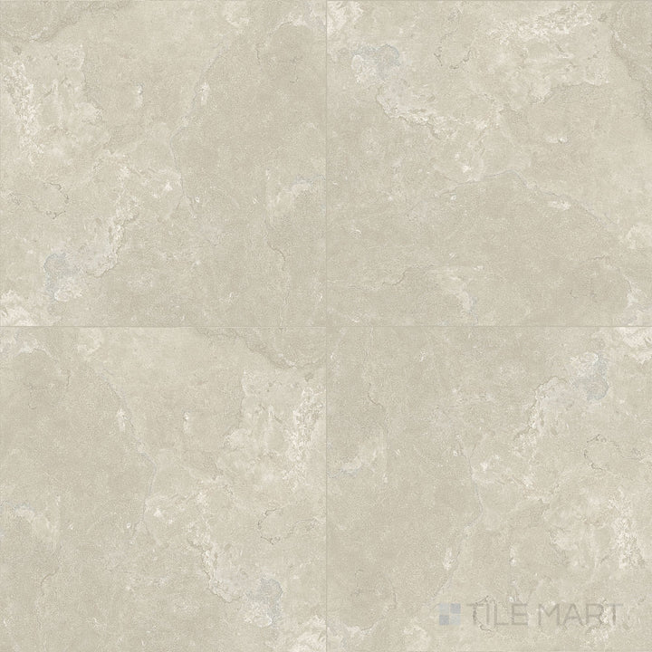 Full view of Dorset Cross Cut Beige 24x24 Matte Porcelain Tile featuring warm beige tones, cross-cut stone detailing, and a modern matte finish.