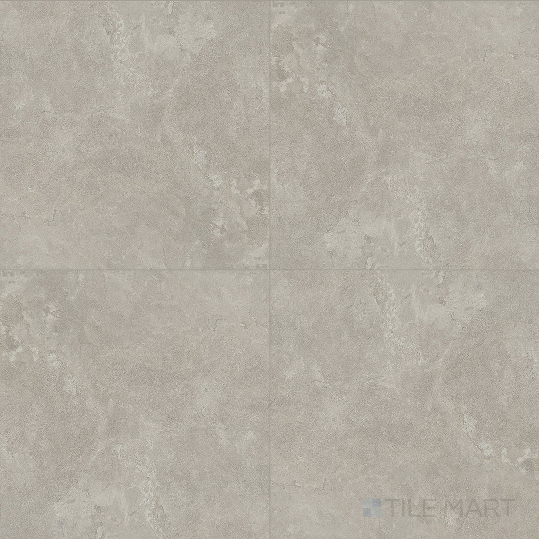 Surface view of Dorset Cross Cut Cenere 24x24 Matte Porcelain Tile with a cool gray palette, natural stone look, and refined matte finish perfect for sleek design settings.