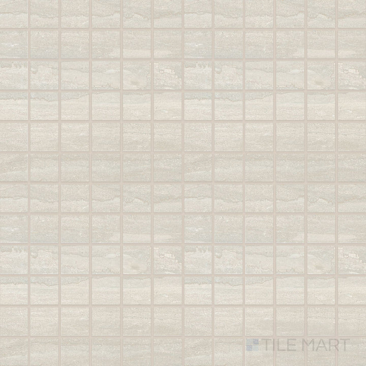 Overview of Dorset Cross Cut Bianco 2" Square Matte Porcelain Mosaic Tile highlighting clean white tones, compact square pattern, and stone-inspired matte texture.