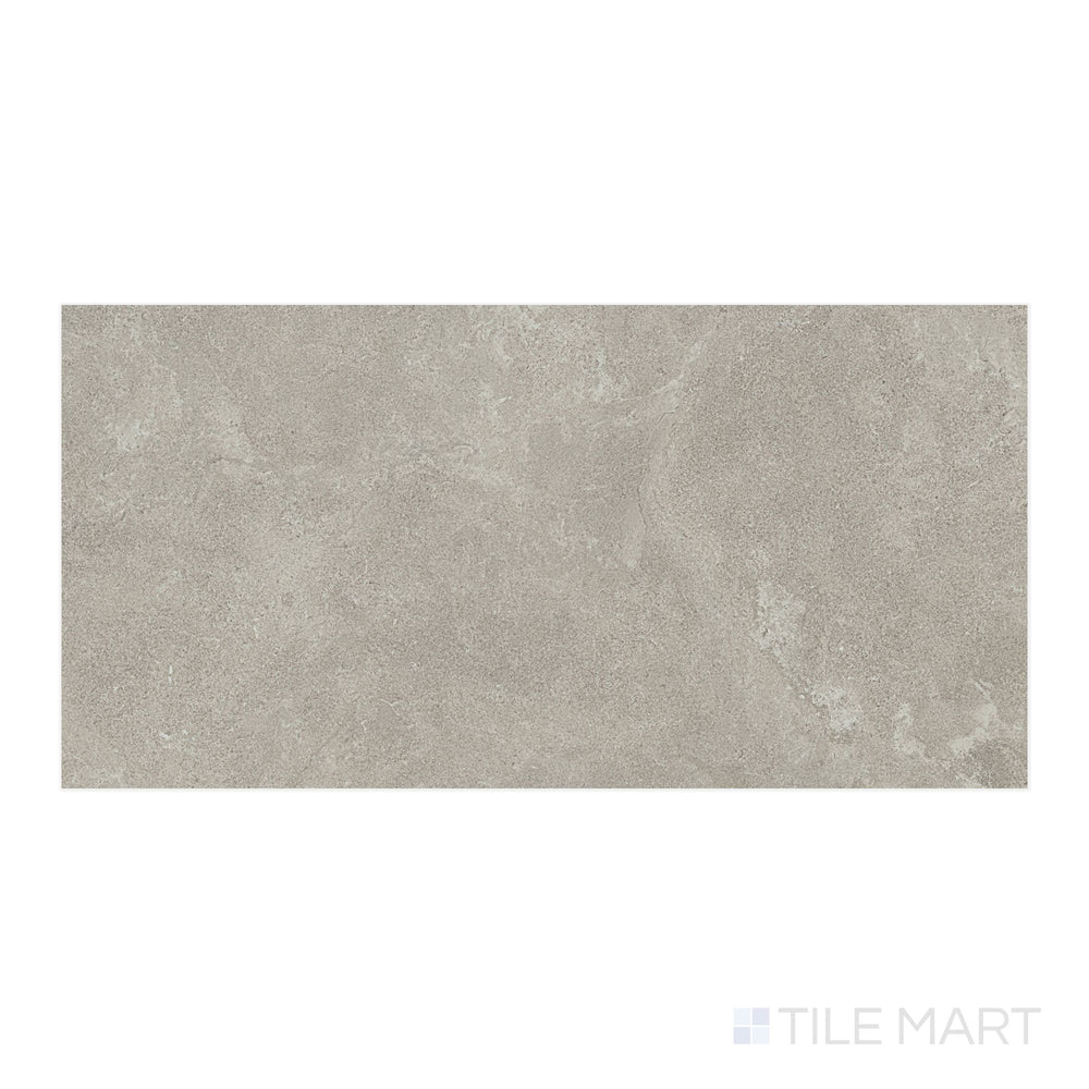 Aerial tile shot of Dorset R11 Cenere 24x48 Textured Porcelain Tile showcasing modern gray shades with a rough-textured matte finish for outdoor or wet areas.