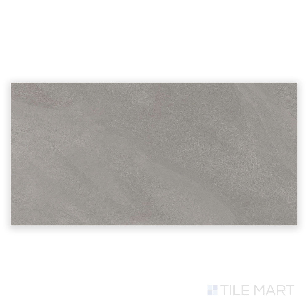 Tile layout view of Hurricane R11 Grip Silver 12x24 Textured Porcelain Tile with a neutral silver-gray palette and tactile texture designed for high-traffic zones.