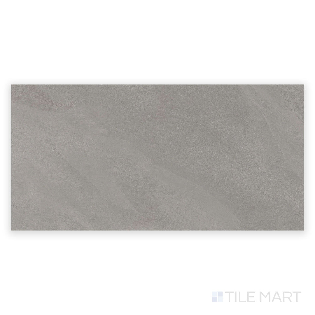 Tile layout view of Hurricane R11 Grip Silver 12x24 Textured Porcelain Tile with a neutral silver-gray palette and tactile texture designed for high-traffic zones.