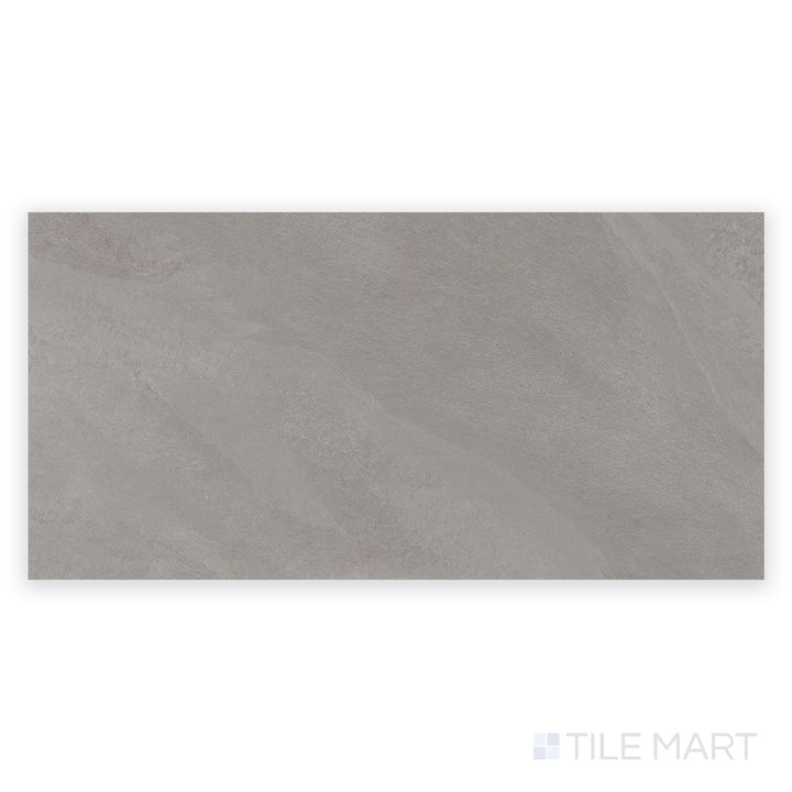 Tile layout view of Hurricane R11 Grip Silver 12x24 Textured Porcelain Tile with a neutral silver-gray palette and tactile texture designed for high-traffic zones.