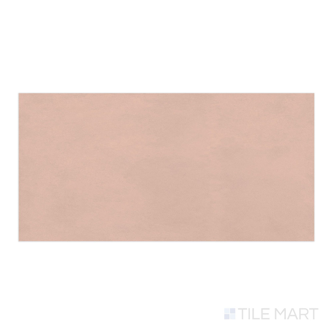 Top-angle image of Nuances Rose 24x48 Matte Porcelain Tile with a warm, dusty rose hue and velvety matte finish—ideal for adding a soft, elegant tone to floors or walls.