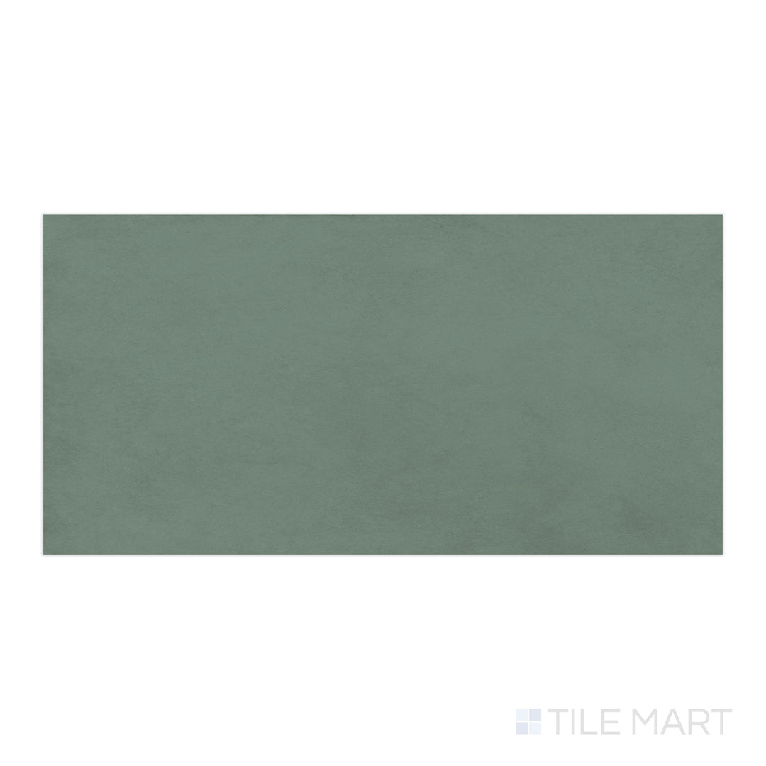 Flat tile angle of Nuances Giada 24x48 Matte Porcelain, featuring a tranquil green-blue tone ideal for serene residential or spa-inspired spaces.