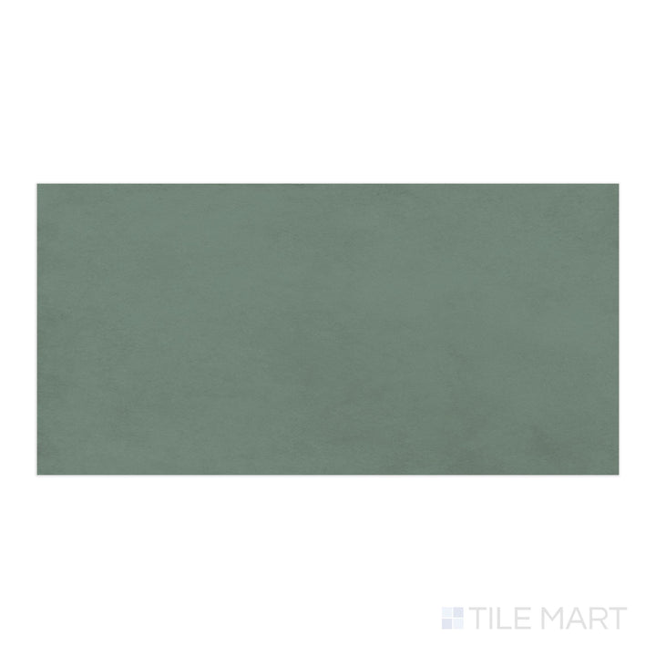 Flat tile angle of Nuances Giada 24x48 Matte Porcelain, featuring a tranquil green-blue tone ideal for serene residential or spa-inspired spaces.