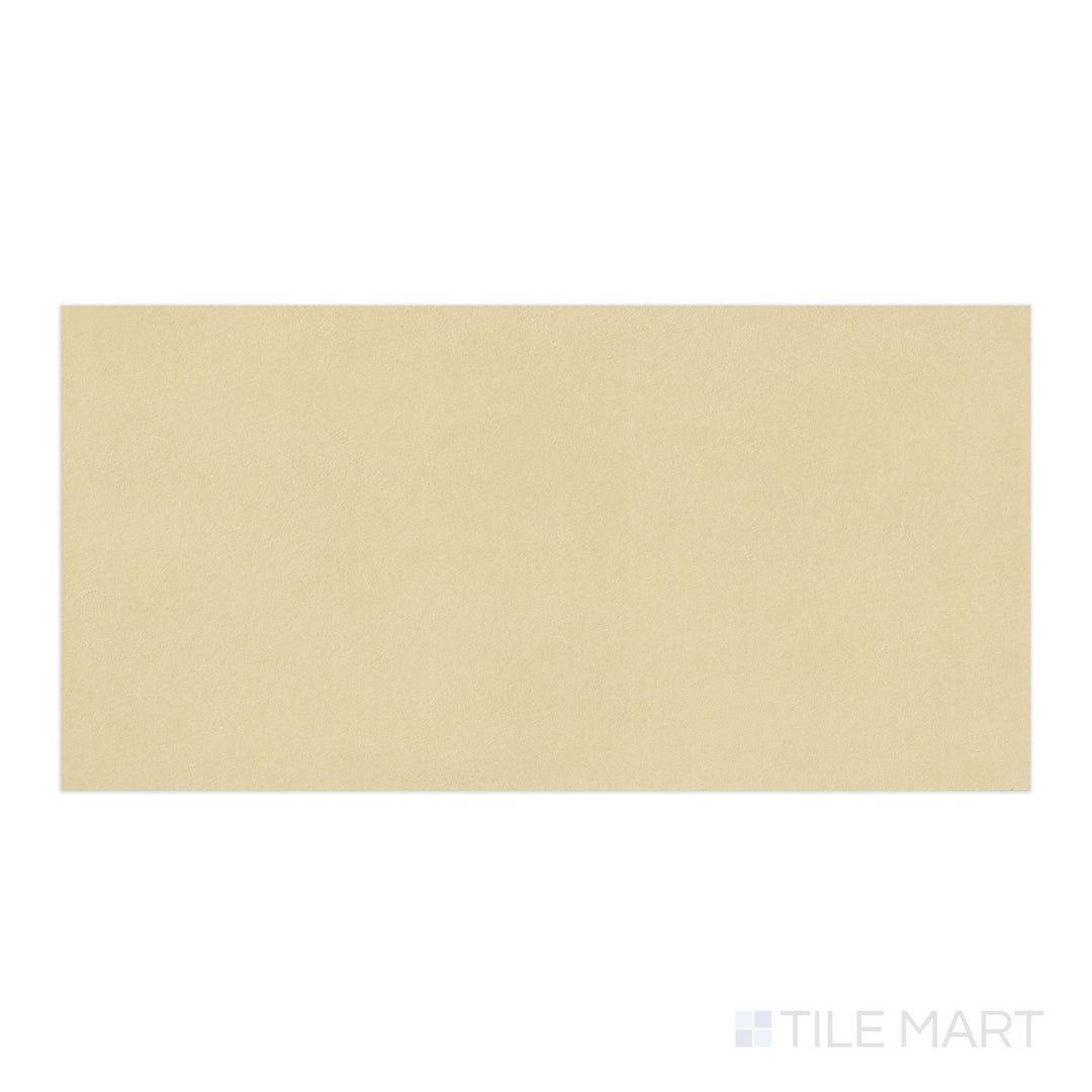 Aerial view of Nuances Luce 24x48 Matte Porcelain Tile, highlighting its soft off-white glow and minimalist texture for a contemporary backdrop.