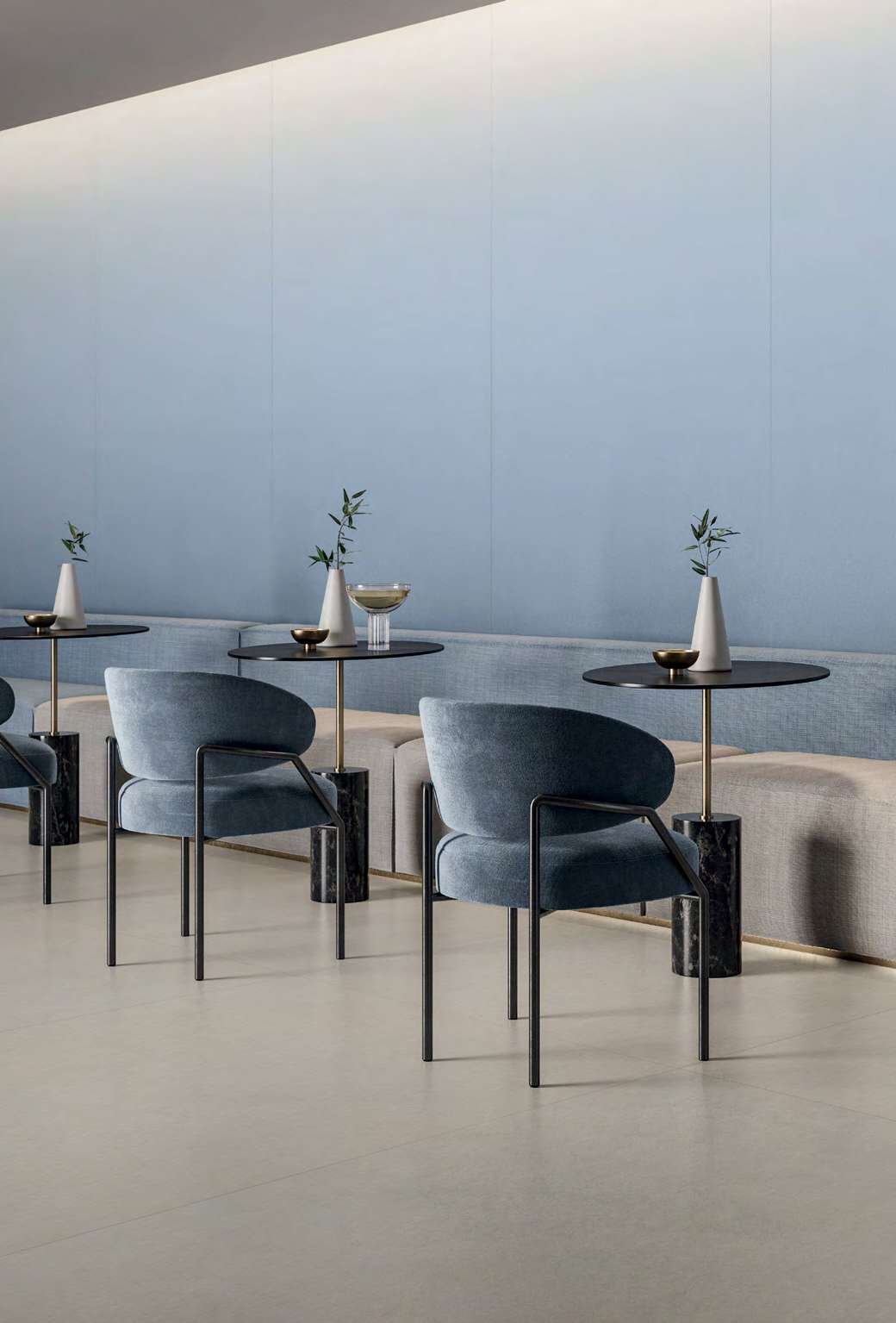 Nuances Tortora 24x48 Matte Porcelain Tile styled in a neutral setting with balanced taupe hues and a matte finish that provides a clean, cohesive foundation.