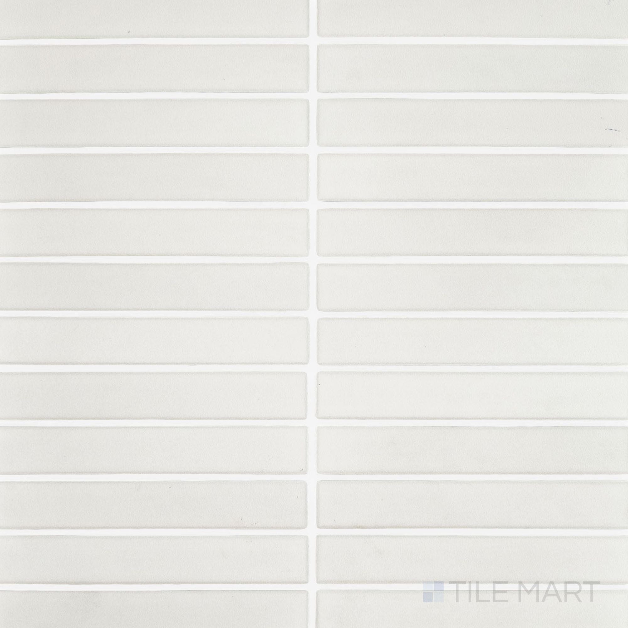 Passaggi White 1X6 Grid Matte Porcelain Mosaic | Tilemart