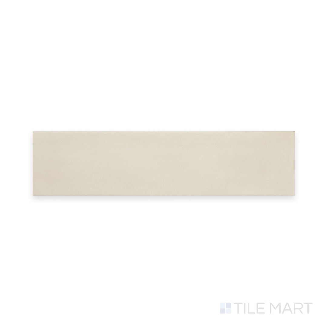 Bird’s-eye shot of Passaggi Beige 2x9 Matte Porcelain, showing warm beige tones in a narrow rectangular form that adds depth and texture to modern surfaces.