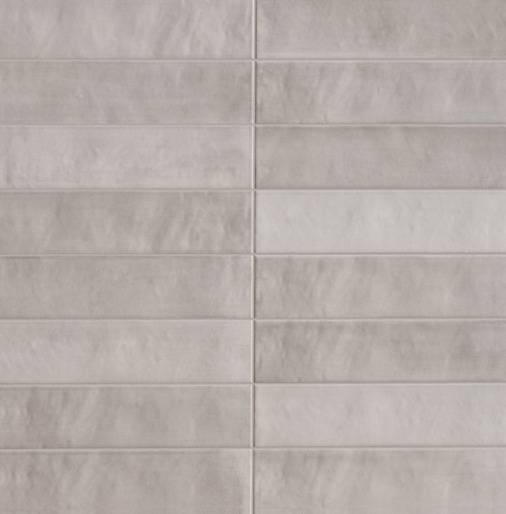 Surface view of Passaggi Grey 2x9 Matte Porcelain Tile with cool gray tones, sleek linear form, and matte finish suited for minimalist or contemporary interiors.