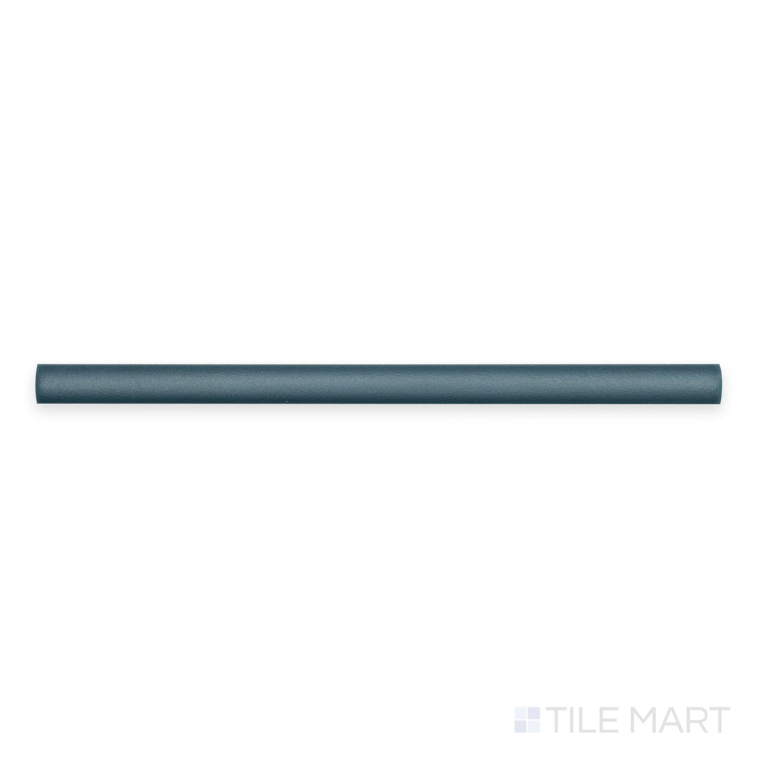 Plan view of Passaggi Blue 0.4x8 Matte Porcelain Jolly, showcasing a narrow blue trim piece for finishing modern tiling projects with a crisp, coordinated touch.