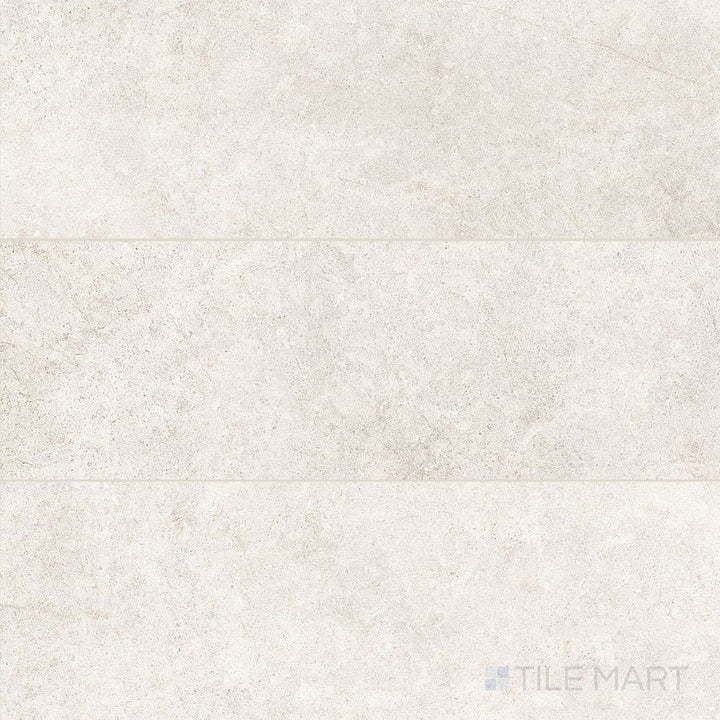 Product overview of Richmond Ivory 13x39 Matte Ceramic Tile featuring creamy ivory tones, slim rectangular shape, and smooth matte surface ideal for vertical wall installations.