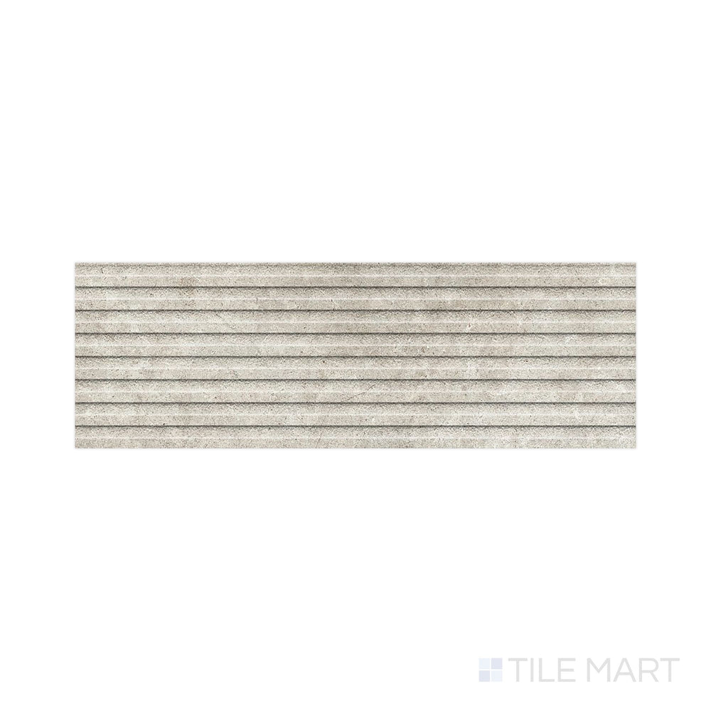 Tile viewed from above: Richmond Struttura 3D Taupe 13X39 Matte Ceramic, featuring a rich taupe tone and dimensional surface pattern suited for feature walls.